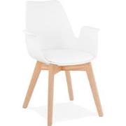 Stoel met armleuningen MISTRAL wit