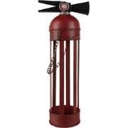 Clayre & Eef Wijnrek Brandblusser 17x11x41 cm Rood Ijzer Flessenrek