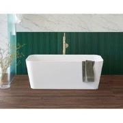 Vrijstaand solid Surface ligbad Rust 150x70cm mat wit