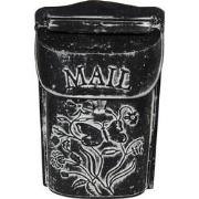 Clayre & Eef Brievenbus  22x7x33 cm Zwart Wit Metaal Bloemen Mail Wand...