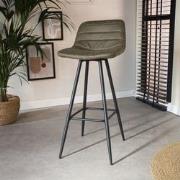 Industriële Barkruk Groen Kenton Microvezel Stof - 76 cm Zithoogte