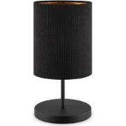 Scandinavische stijl Tafellamp - Corduroy Lampenkap - Cilinder - Black...