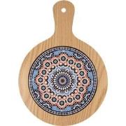 Clayre & Eef Onderzetters Pannen 19x27 cm Bruin Blauw Keramiek