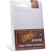 Superieur Topper Molton Hoeslaken - 120/140 x 200/220 cm - Beschermt u...