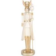 Clayre & Eef Decoratie Beeld Konijn 47 cm Beige Goudkleurig Kunststof