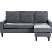 Beliani AVESTA - Driezitsbank-Grijs-Polyester