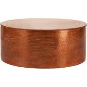 WOMO-DESIGN salontafel, Ø 76x32 cm, koper, gemaakt van gehamerd alumin...