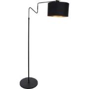 Anne Lighting - vloerlamp - Linstrom - zwart - metaal stof - leeslamp ...