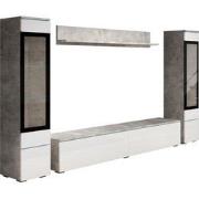 Meubella Wandmeubel Variety - Wit - Betonlook