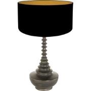 Anne Lighting - tafellamp - Bois - zwart - hout linnen - Ø 40cm - E27 ...