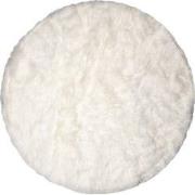 Clayre & Eef Vloerkleed Ø 100 cm Wit Polyester Rond