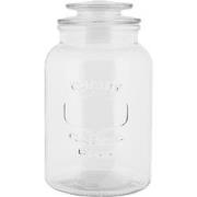 Clayre & Eef Voorraadpot Deksel Ø 12x21 cm Transparant Glas