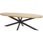 Taste 4SO Prado Diningtafel Teak Antracite Ellipse 240 x 115 cm