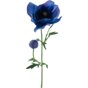 Anemone spray Mina dk blue 63 cm kunstbloem