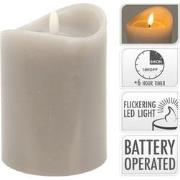 Led Candle 90X125 mm Grey