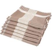 Twentse Damast Theedoekenset - 6 stuks - Ornament Beige