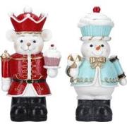 Nutcracker mouse & snowman 2 ass poly