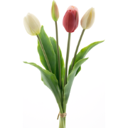 PSO Holland tulip bundle Sally pink/cream combo 36 cm kunstbloem