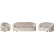 Beliani MALUNG - Zitgroep-Beige-Fluweel