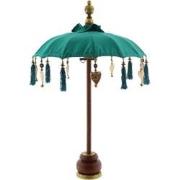 parasol katoen bali mini d50h75cm azuur Van der Leeden