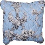 Clayre & Eef Kussenhoes  40x40 cm Blauw Polyester Vierkant Bloemen Sie...
