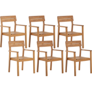 Beliani FORNELLI - Tuinstoel-Lichte houtkleur-Acaciahout