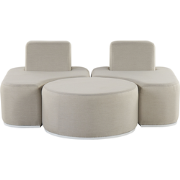 Beliani FABRO - Loungeset-Grijs-Polyester