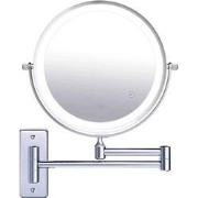 Make-Up Spiegel - Batterij - Chroom - 1-5x Vergroting