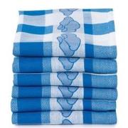 Twentse Damast Theedoekenset - 6 stuks - Klompen Blauw