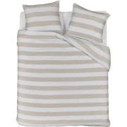 Riviera Maison Striped Dekbedovertrek Zand-1-persoons (140 x 200/220 c...