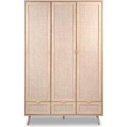 Kast 3 Deuren 3 Lades en 2 Kledingkasten L120 cm - Rotanprint - BALI
