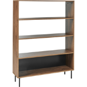 Beliani NANTON - Boekenkast-Donkere houtkleur-Vezelplaat