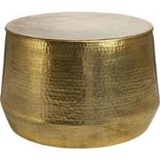 WOMO-DESIGN salontafel, Ø 60x37 cm, goud, gemaakt van gehamerd alumini...