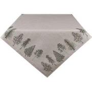 Clayre & Eef Tafelkleed  150x250 cm Beige Groen Katoen Rechthoek Denne...