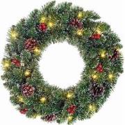 Black Box Kerstkrans Creston - 45x45x0 cm - Pvc - Groen