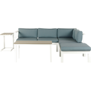 Beliani MESSINA - Loungeset-Wit-Aluminium