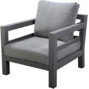 Midori lounge chair alu dark grey/mixed grey