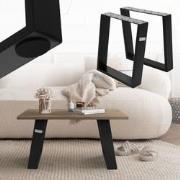 Set van 2 tafellopers 80GRAD hellingshoek 40x43 cm Zwart mat 8x2 cm Me...
