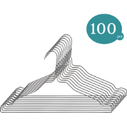 Nordix Kledinghangers - set 100 stuks - Metaal - Zwart - Draadhanger -...