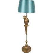 Clayre & Eef Vloerlamp Papegaai Ø 40x120 cm  Goudkleurig Kunststof Sta...
