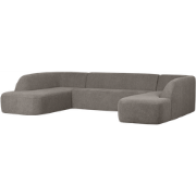 BePureHome U-Vorm Bank Sloping - Polyester - Grijs Melange