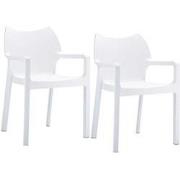 Garden Impressions Diva tuinstoel wit - 2 stuks