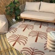 Rond buitenkleed Oase roest - Interieur05 Roest,Rood - Polypropyleen