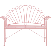 Beliani CAVINIA - Tuinbank-Roze-IJzer