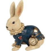 Clayre & Eef Beeld Konijn 29 cm Beige Blauw Polyresin