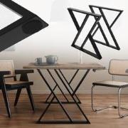 2 tafelpoten B69xH72 cm Tafellopers X-vormig staal met poedercoating z...