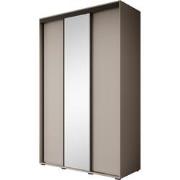 Meubella Kledingkast Delos 3 - Beige - 150 cm - Met spiegel