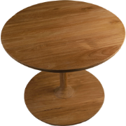 HSM Collection-Ronde Salontafel Coffees-50x50x40-Naturel-Teak
