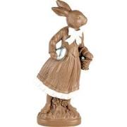 Clayre & Eef Decoratie Beeld Konijn 39 cm Bruin Kunststof