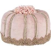 Clayre & Eef Decoratie Beeld Taart Ø 12x7 cm Roze Textiel op Kunststof